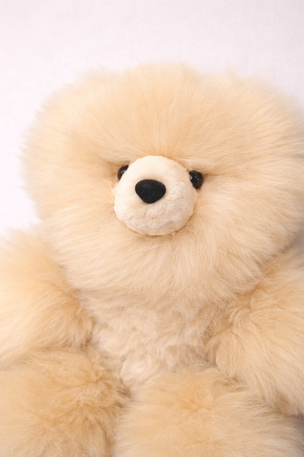 Crème Teddybeer in Baby Alpaca – Handgemaakt uit Peru