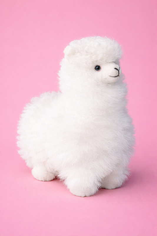 Witte Alpaca Knuffel – Handgemaakt uit Peru