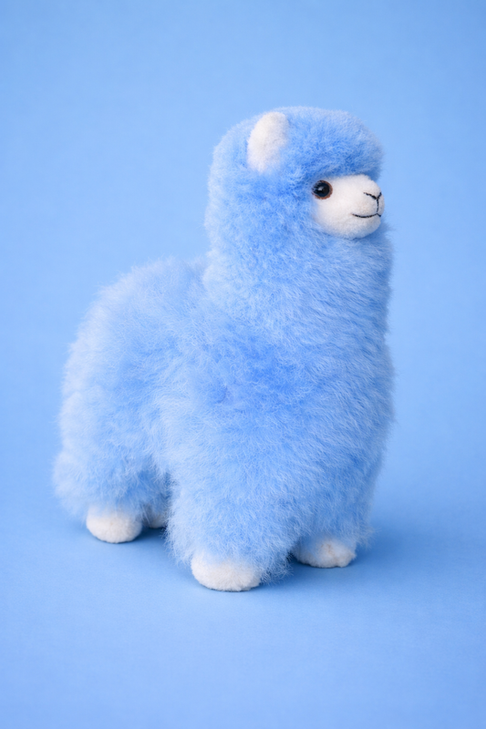 Blauwe Alpaca Knuffel – Handgemaakt uit Peru