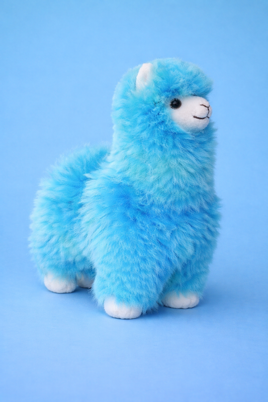 Turquoise Alpaca Knuffel – Handgemaakt uit Peru
