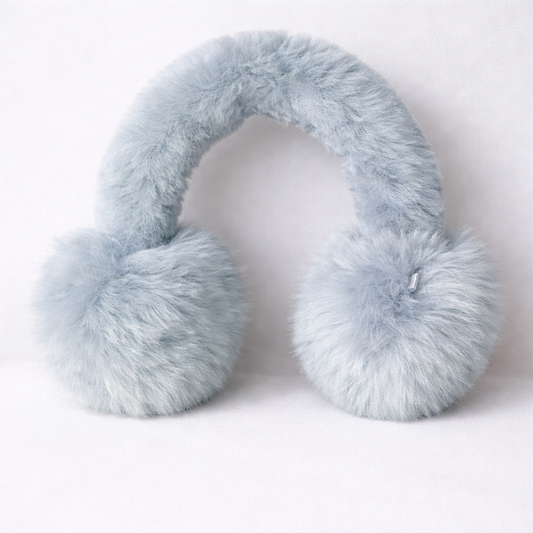 Oorwarmers Grijs – Baby Alpaca, Handgemaakt