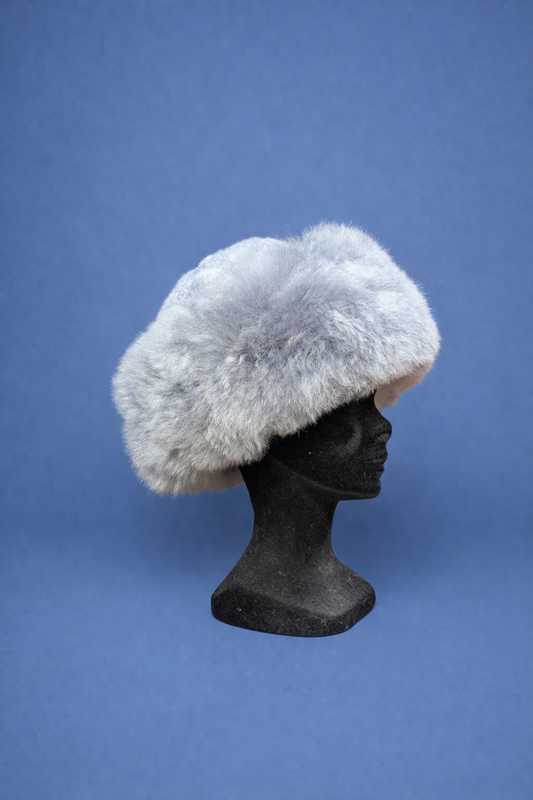 Grijze Russische Muts – Baby Alpaca, Handgemaakt